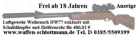 HW77 mit Zielfernrohr und Schalld�mpfer