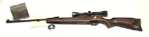 Luftgewehr mit Koffer und Zieldernrohr