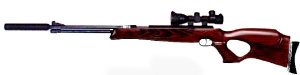 Weihrauch HW77k mit Lochschaft , Zielfernrohr und Schalld�mpfer