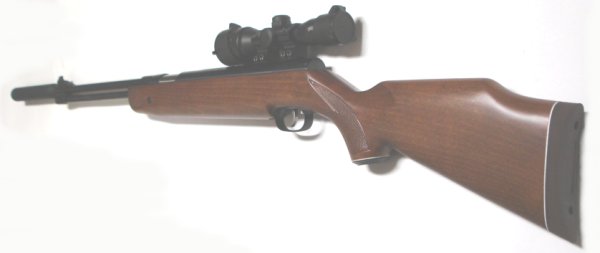 Weihrauch HW77k mit Linksschaft , Zielfernrohr und Schalld�mpfer