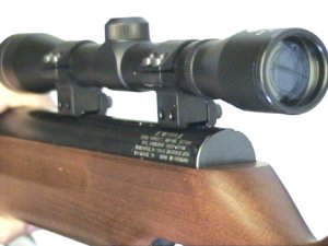 Zielfernrohr auf Luftgewehr HW35