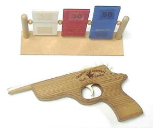 Kinderpistole aus Holz zum Abschie�en von Gummies