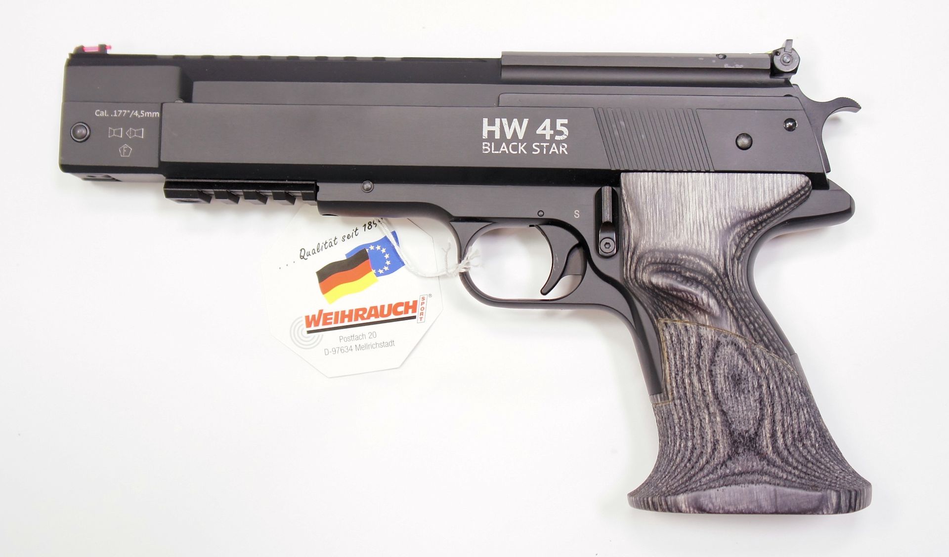 neueste Luftpistole Weihrauch HW 45 Black Star im Kaliber 5,5mm neueste Luftpistole Weihrauch HW 45 Black Star im Kaliber 5,5mm