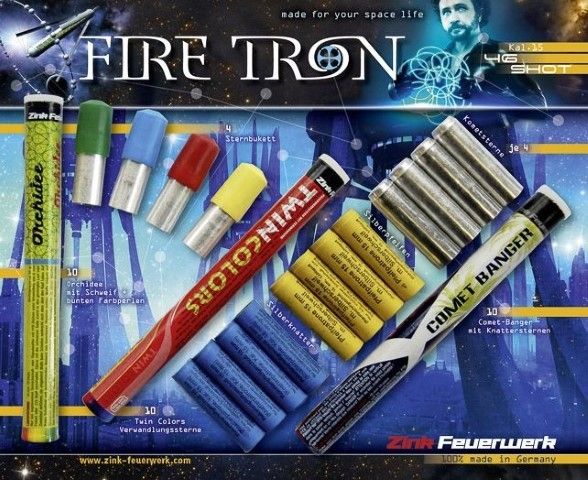 Zink, Raketensortiment Fire Tron, 46 Teile